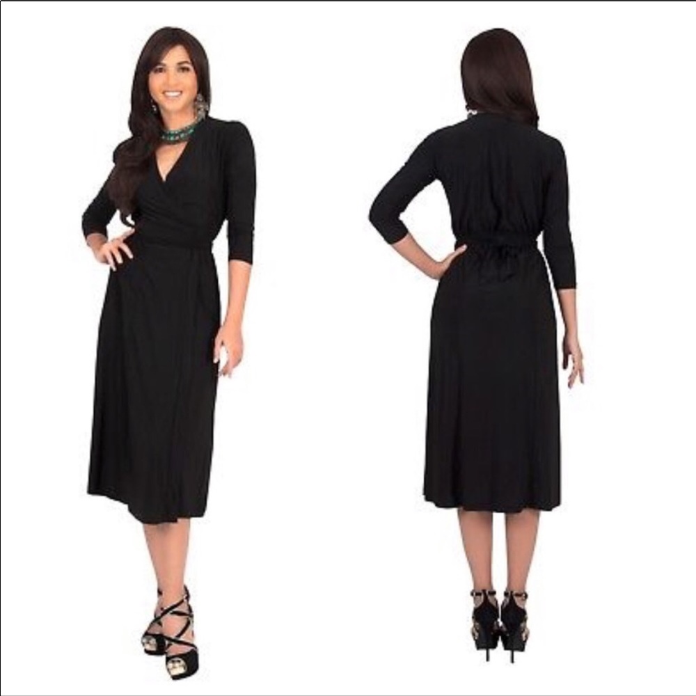 Black wrap dress